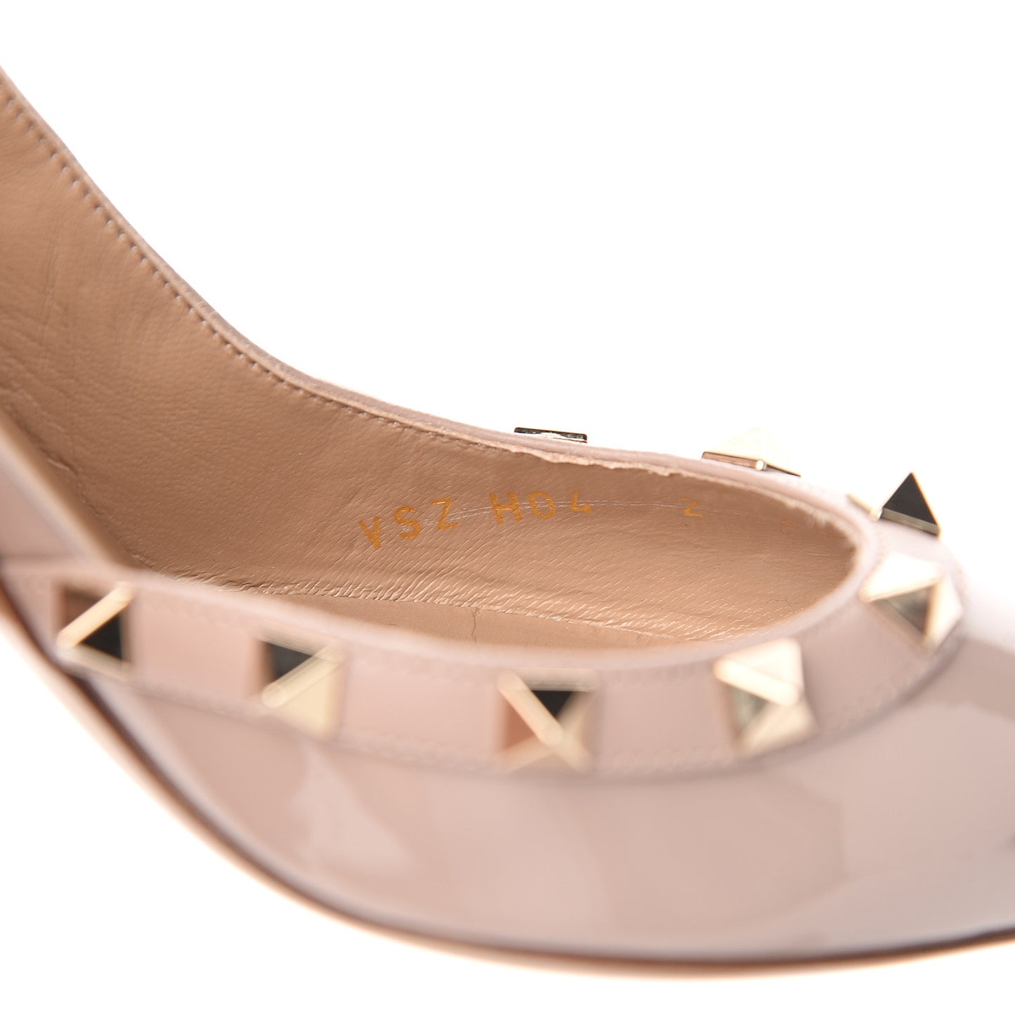 Patent Rockstud Half D'Orsay Slingback 85mm Pumps 35.5 Poudre