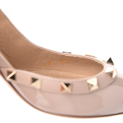Valentino Garavani Patent Rockstud Half D'Orsay Slingback 85mm Pumps 35.5 Poudre 8 of 9