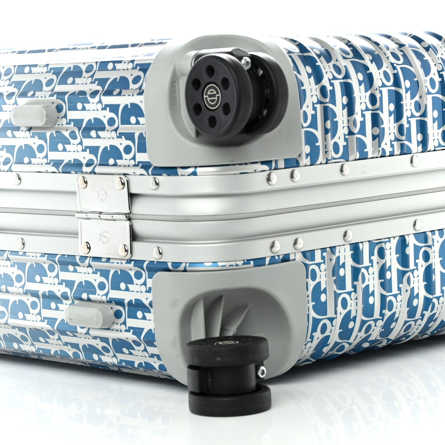 X RIMOWA Aluminum Gradient Cabin Luggage Blue Multi