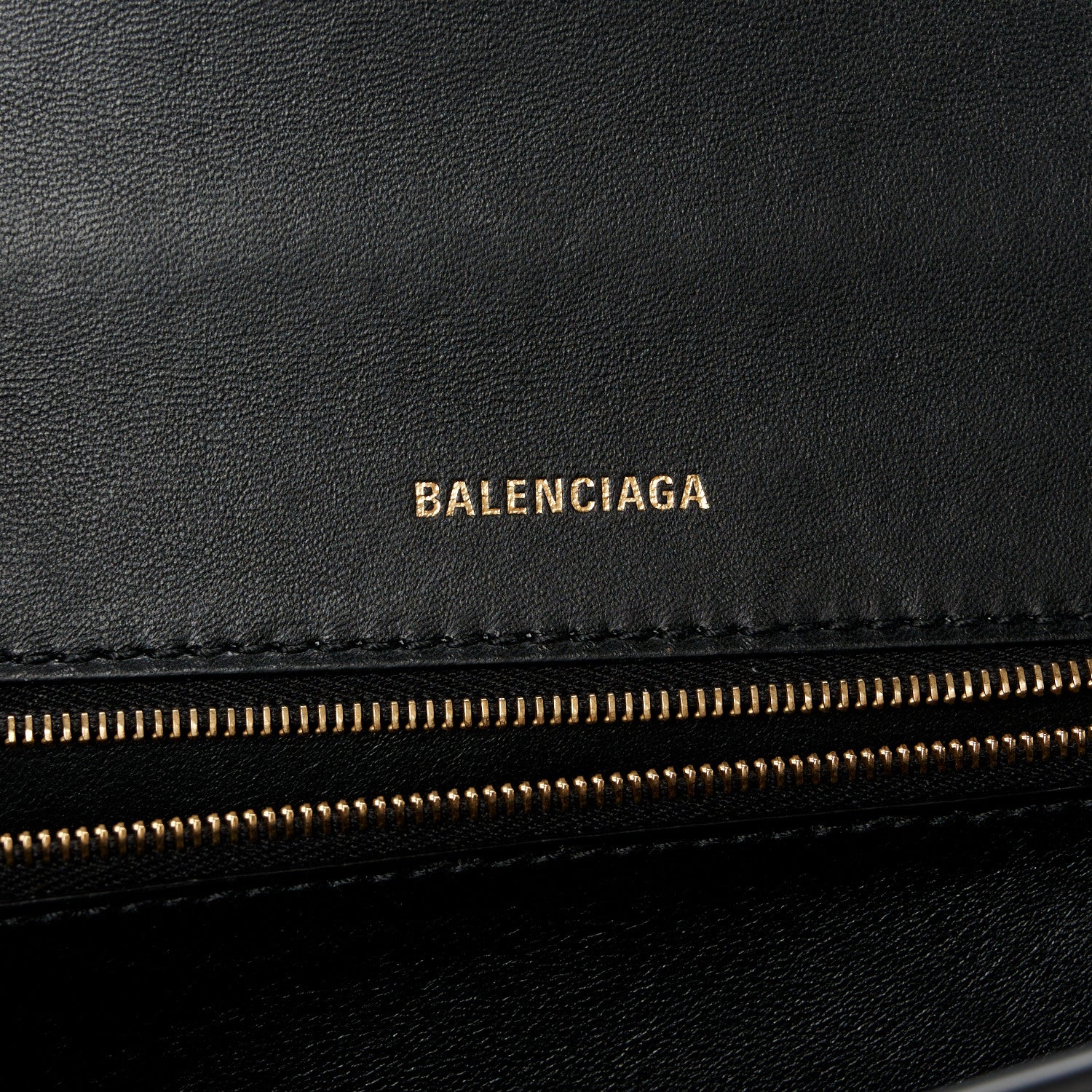 Balenciaga Shiny Box Calfskin Hourglass Stretch Top Handle Bag Black 6 of 12