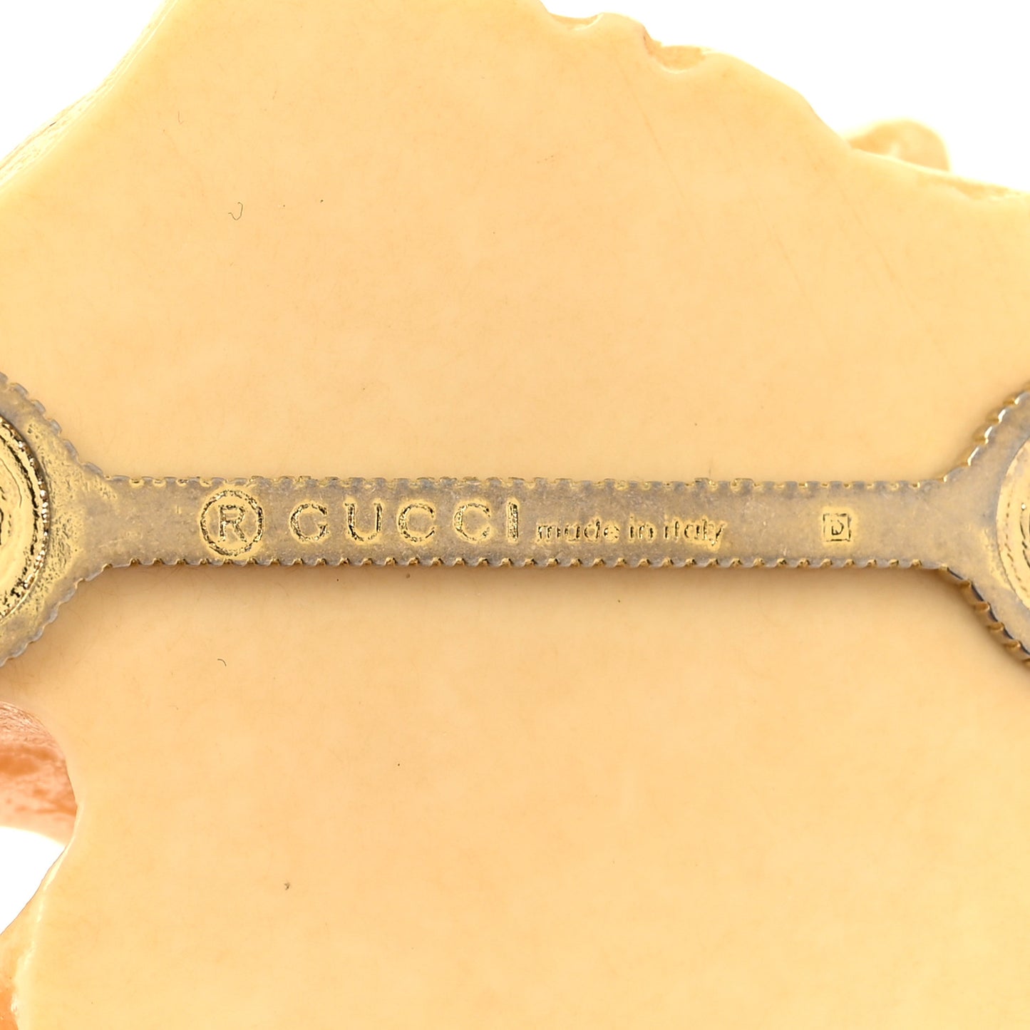 Resin Crystal Rajah Brooch Ivory