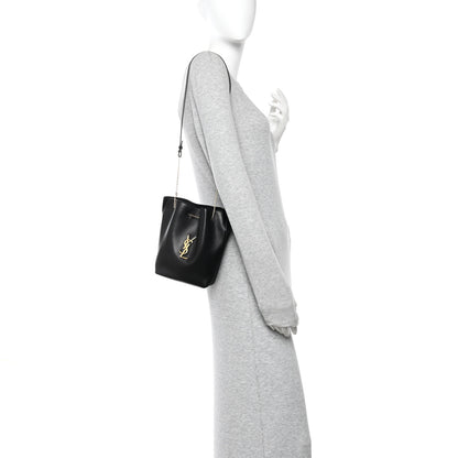 Saint Laurent Lambskin Pochon Shoulder Bag Black 2 of 10