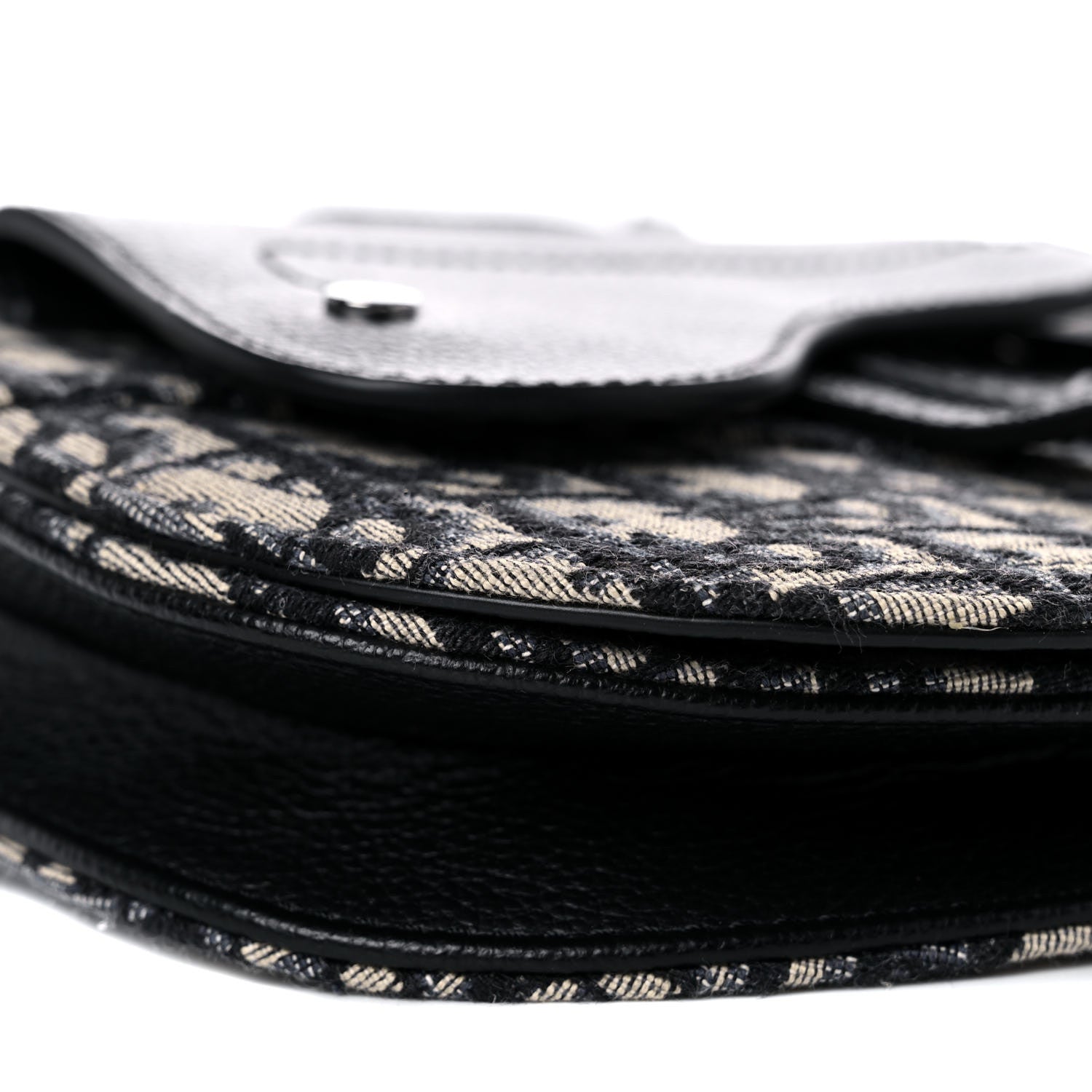 Christian Dior Oblique Saddle Messenger Pouch Beige Black 4 of 10