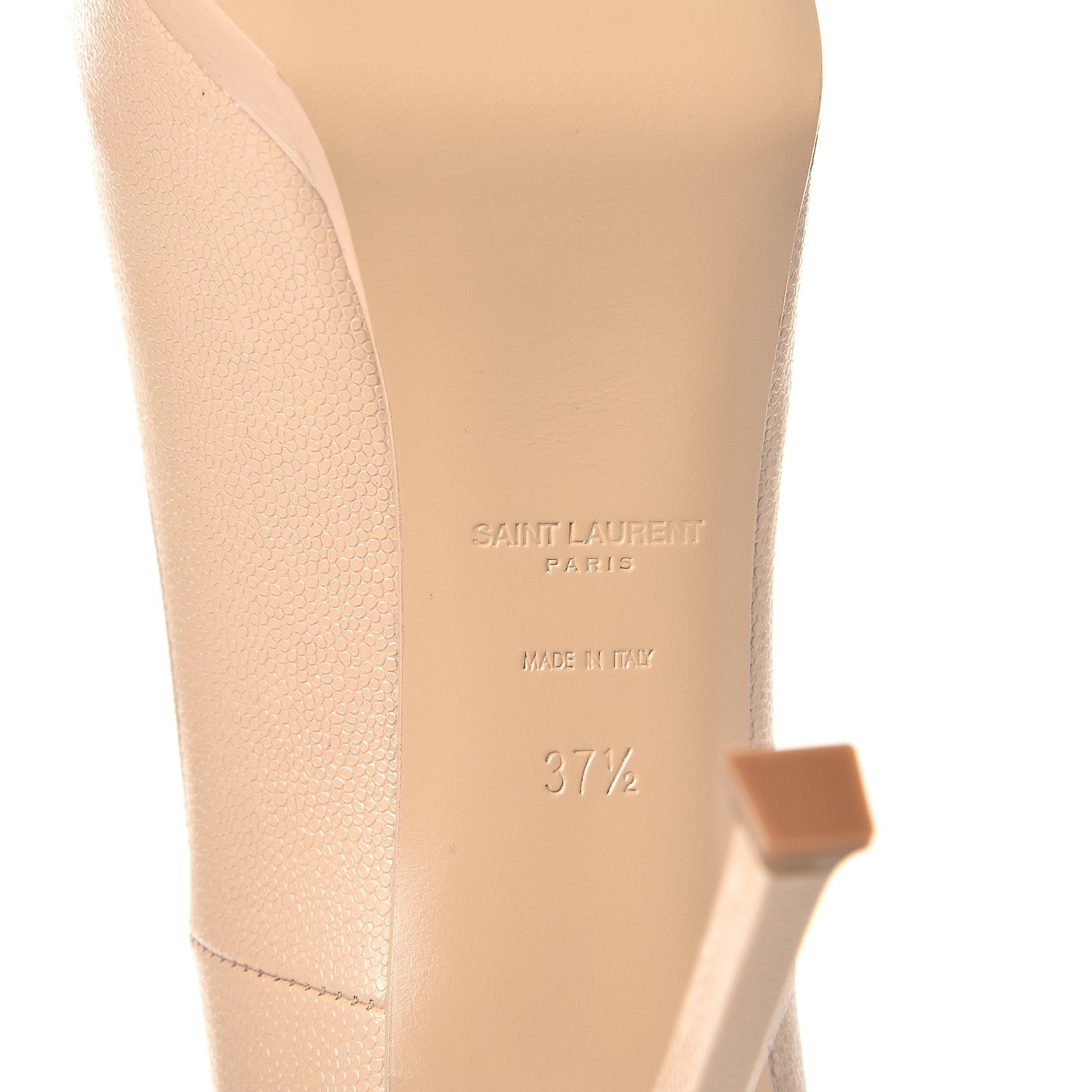 Saint Laurent Vernigolf Tribute Two 80 Platform Pumps 37.5 Nude Powder 7 of 12