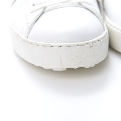 Valentino Garavani Calfskin Rockstud Open Sneakers 40 White Water Rose 9 of 12