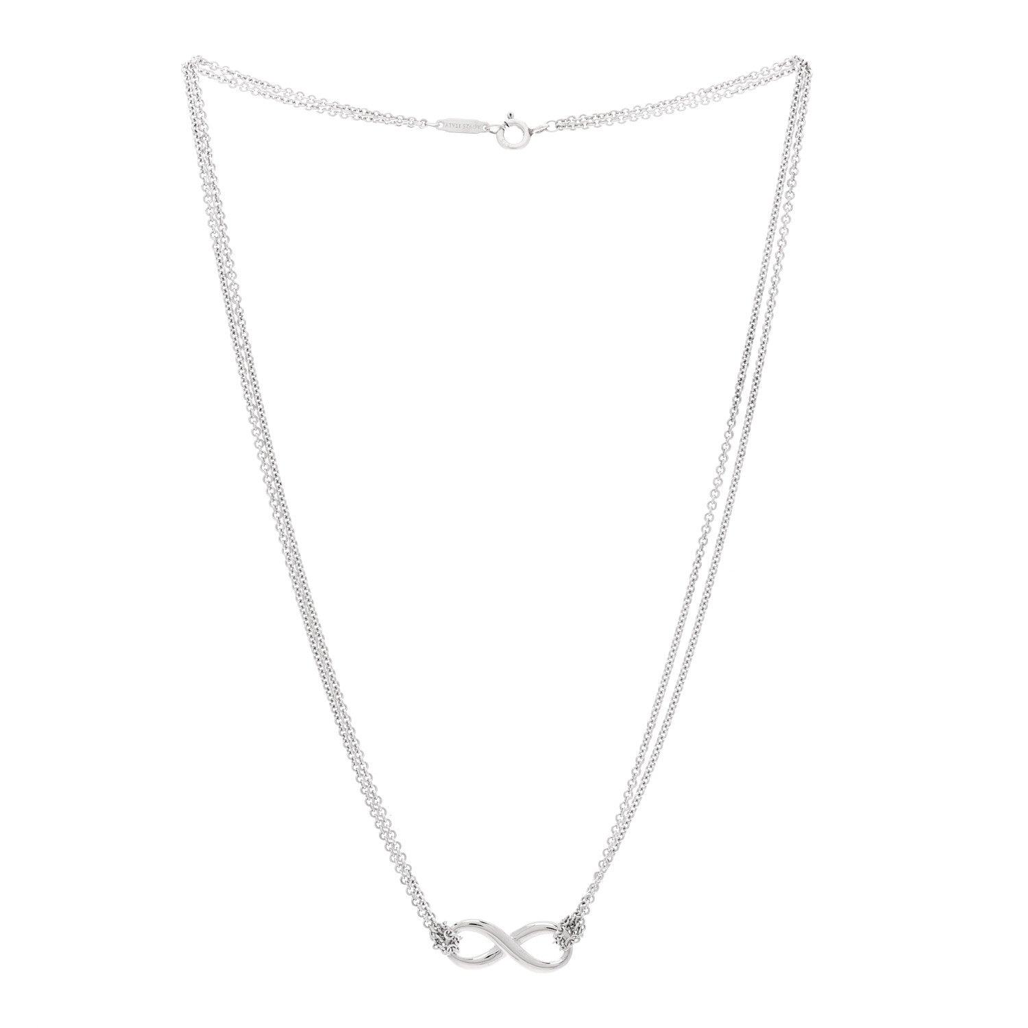 Tiffany Sterling Silver Infinity Pendant Necklace 3 of 5