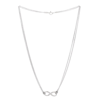 Tiffany Sterling Silver Infinity Pendant Necklace 3 of 5