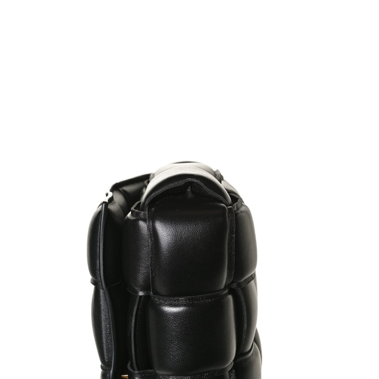 Nappa Maxi Intreccio Padded Cassette Crossbody Bag Black