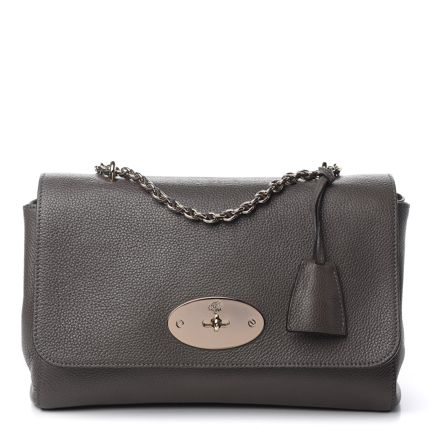 Mulberry Small Classic Grain Calfskin Medium Lily Flap Grey 1 of 11