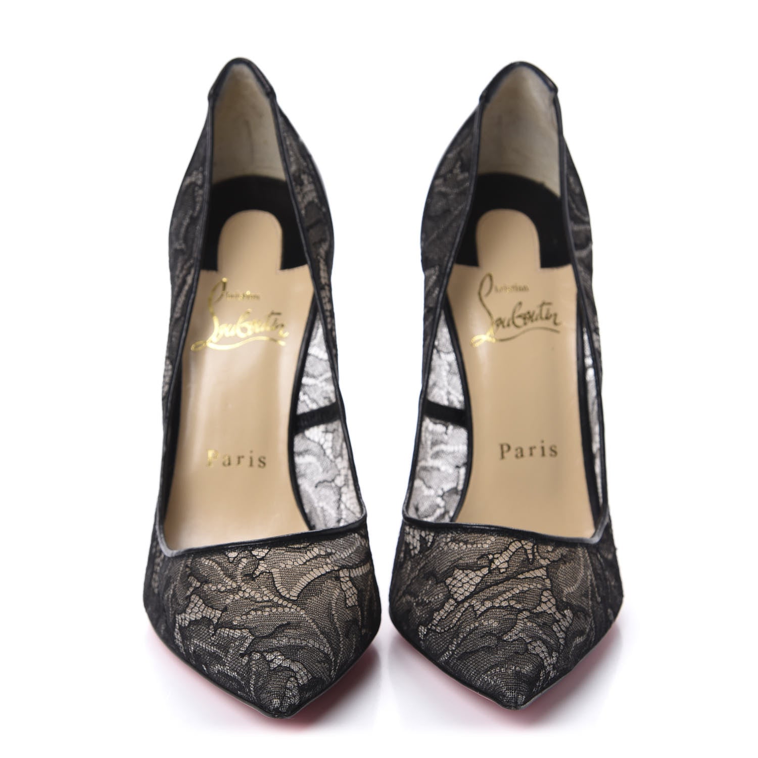 Christian Louboutin Lace Vegetale Follies Lace 120 Pumps 38 Version Black 2 of 10