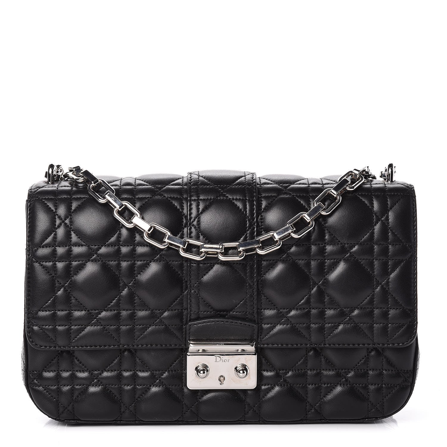 Christian Dior Lambskin Cannage Medium Miss Dior Flap Black 1 of 13