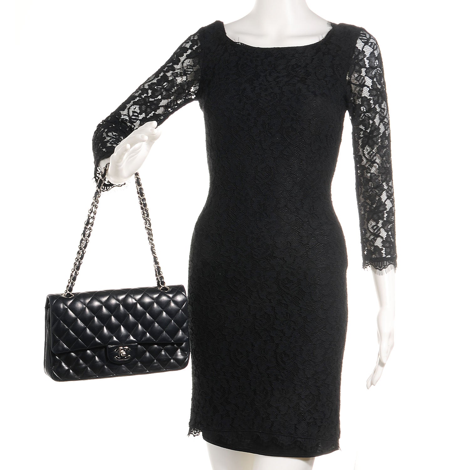 Chanel Lambskin Medium Double Flap Black 2 of 8