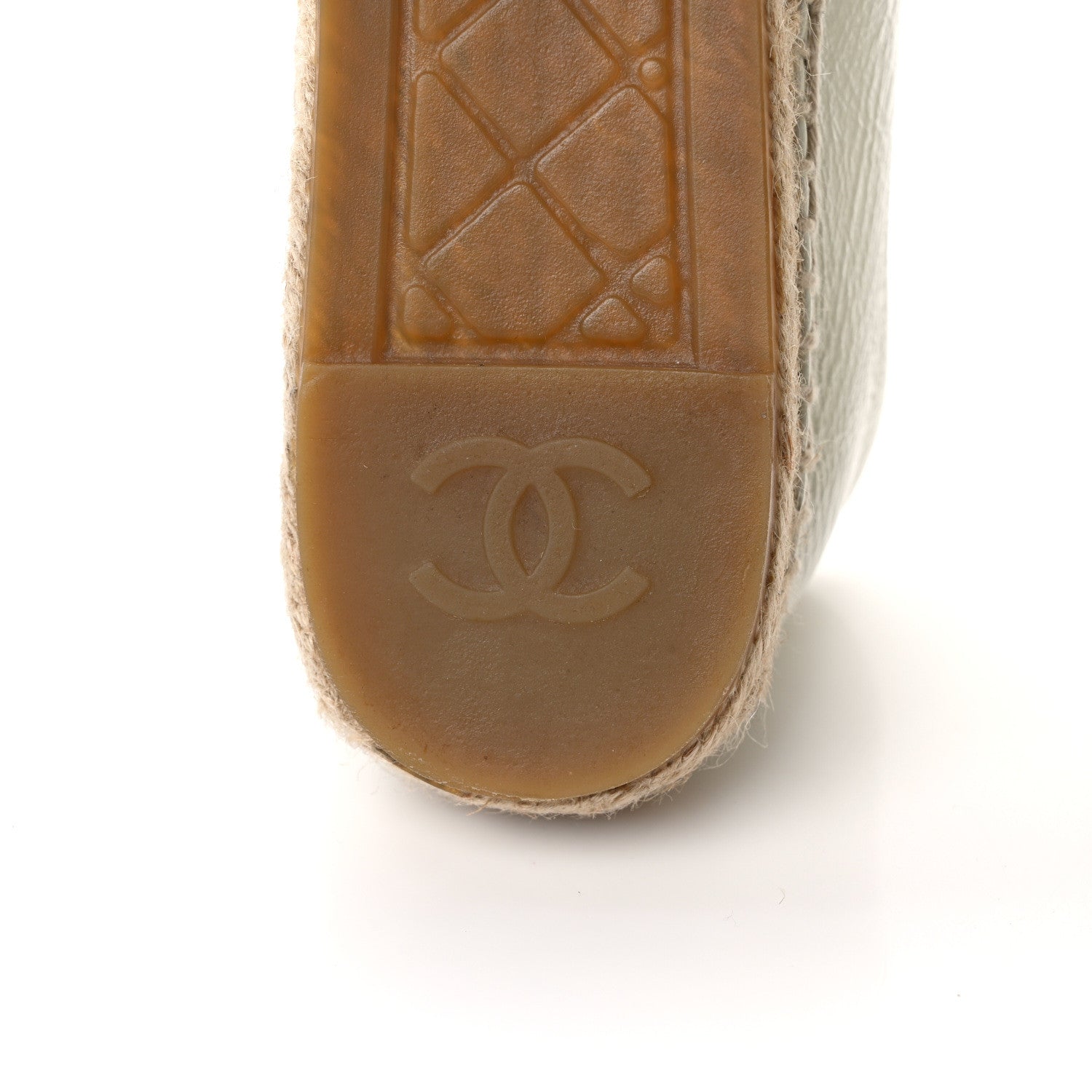 Chanel Distressed Patent CC Espadrilles 39 White 6 of 8