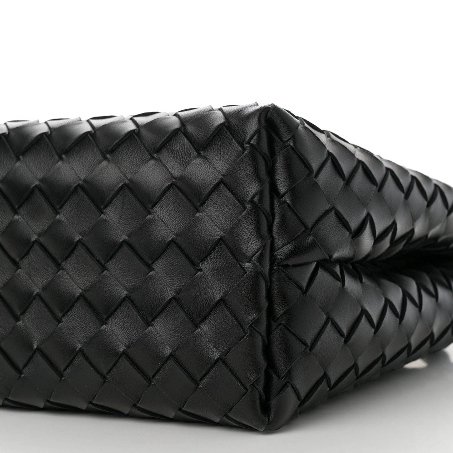 Nappa Intrecciato Medium Andiamo Shoulder Bag Black