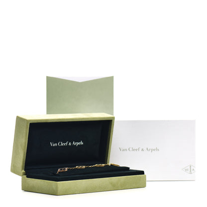 Van Cleef & Arpels 18K Yellow Gold Black Onyx 5 Motifs Vintage Alhambra Bracelet 6 of 6