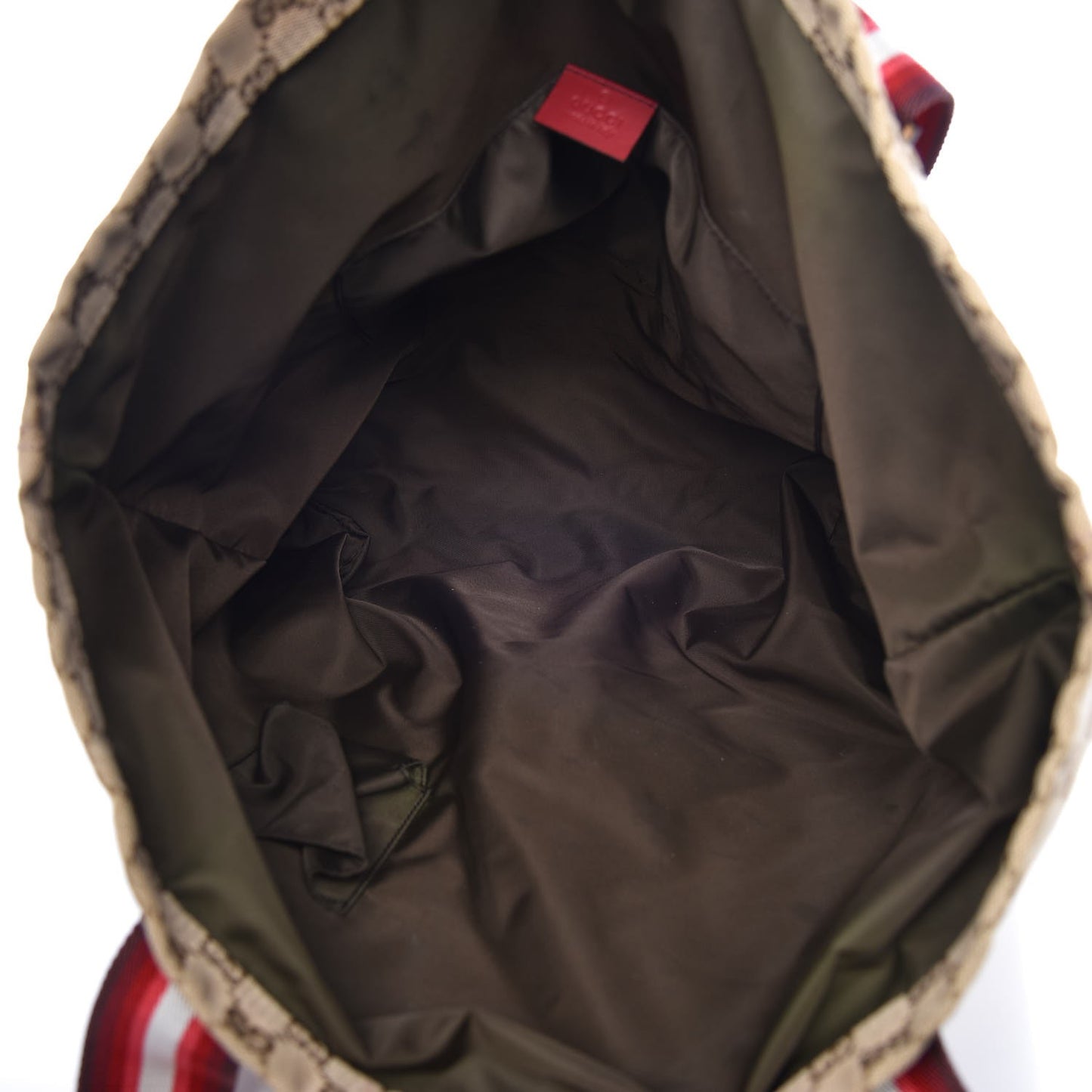 GG Monogram Medium Web Handle Vertical Tote Red