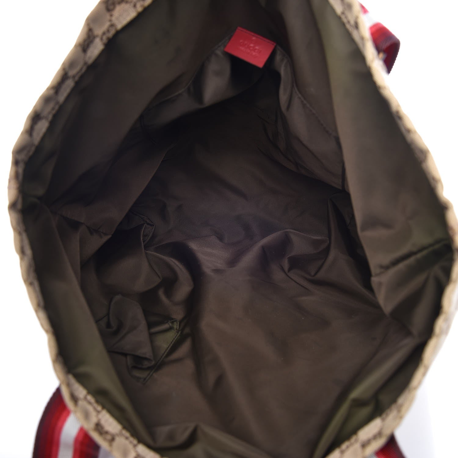 Gucci GG Monogram Medium Web Handle Vertical Tote Red 7 of 13