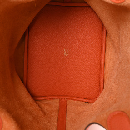 Hermes Taurillon Clemence Picotin Lock 22 MM Orange 5 of 10