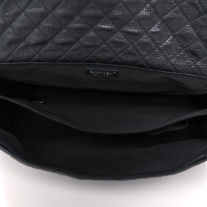 Chanel Calfskin Quilted XXL Travel Flap Bag Black 5 of 14
