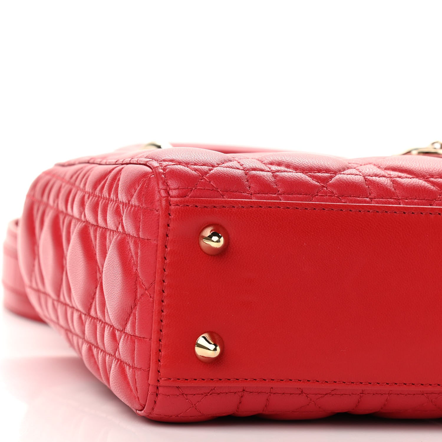 Christian Dior Lambskin Cannage Small Lucky Badges My Lady Dior Red 7 of 9