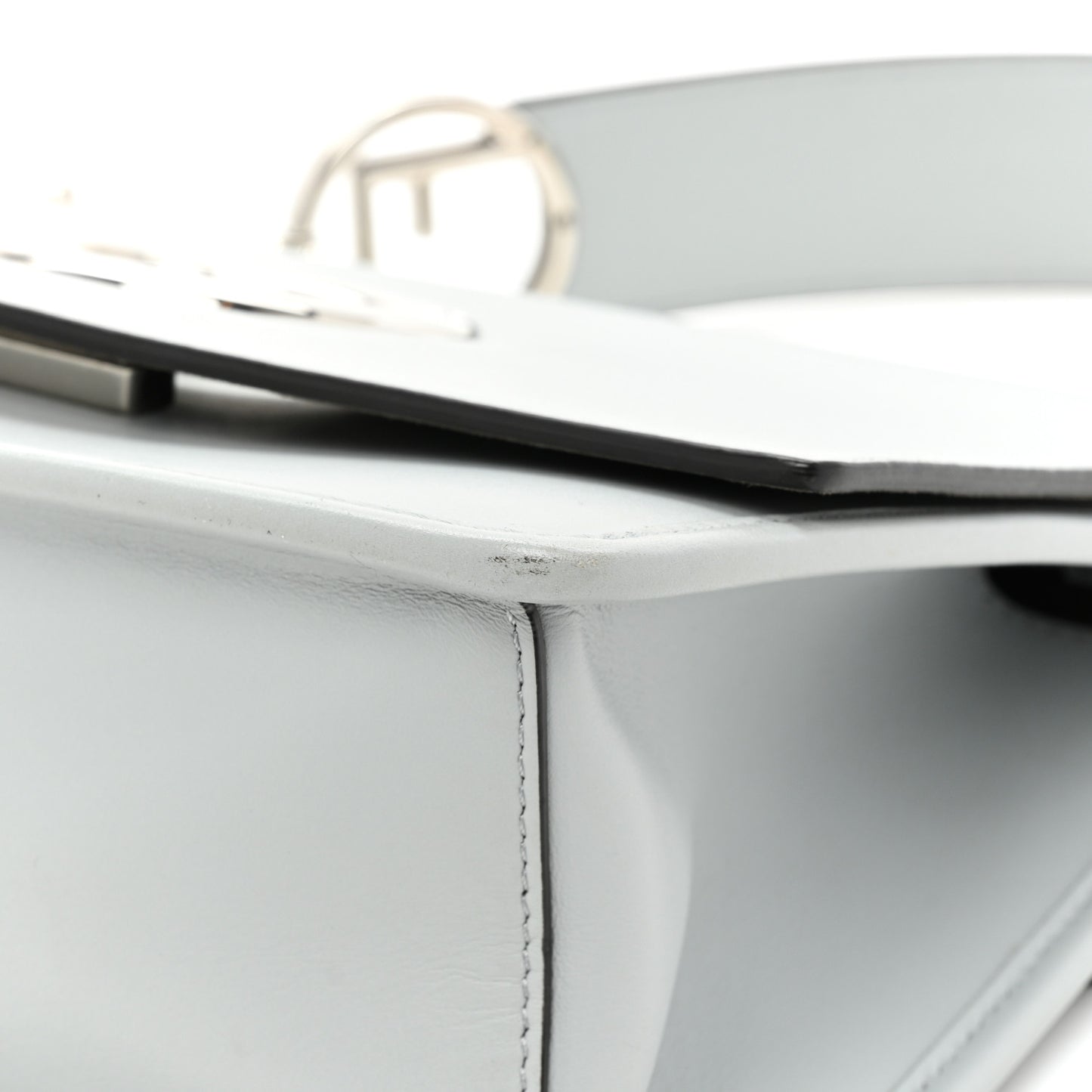 Vitello Century Opaco F is Fendi Kan I Shoulder Bag Grigio Perla