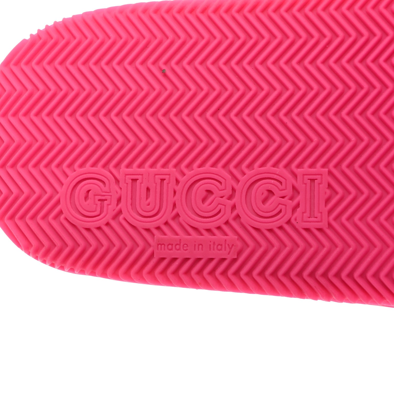 Gucci Rubber Web Womens Criss Cross Slide Sandals 39 Coral New Shamarock 7 of 8
