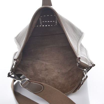 Hermes Taurillon Clemence Evelyne III GM Etoupe 5 of 8