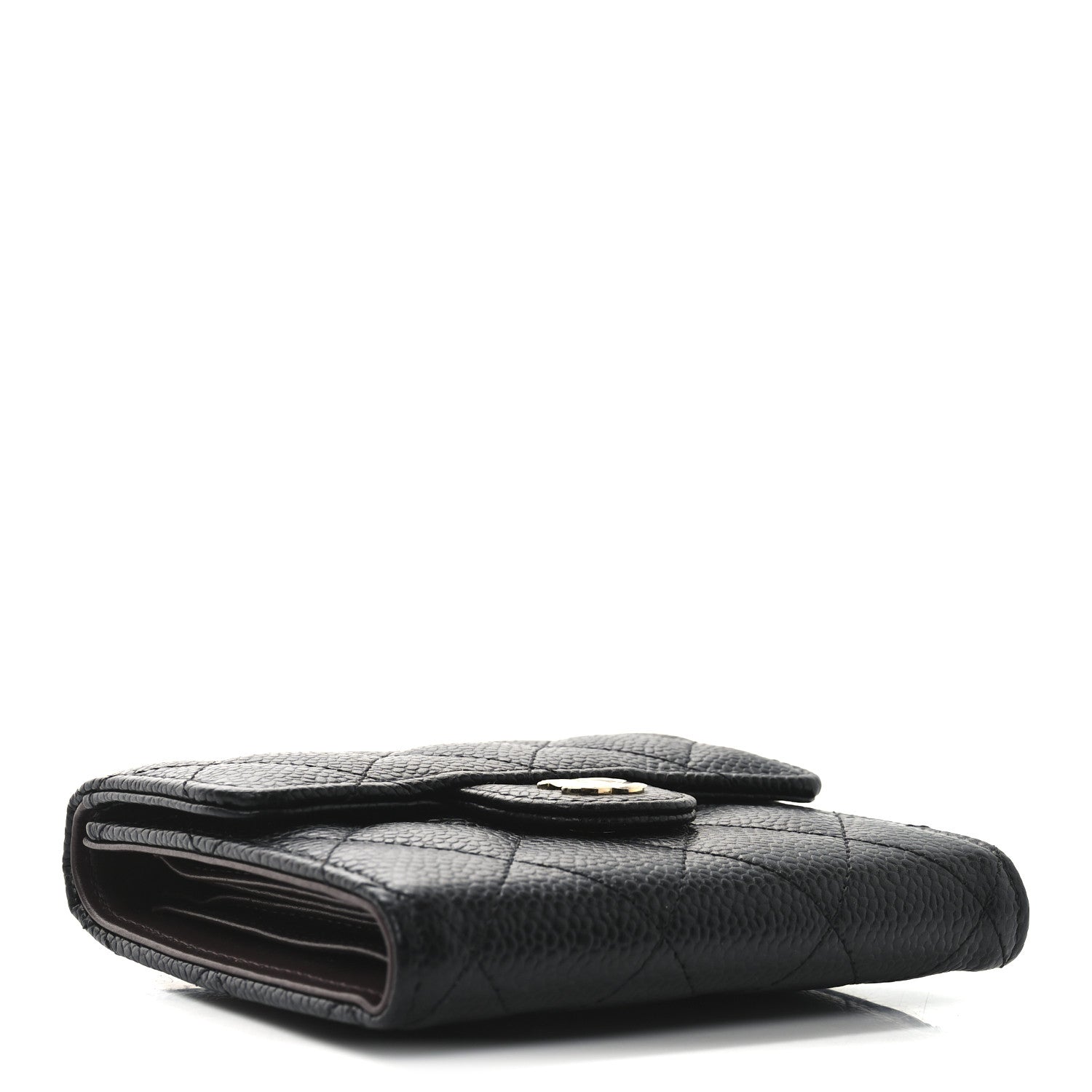 Chanel Caviar Quilted Compact Flap Wallet Black 4 of 9