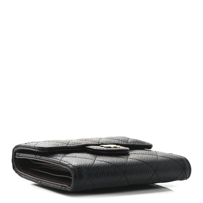Chanel Caviar Quilted Compact Flap Wallet Black 4 of 9