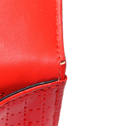 Christian Dior Patent Micro-Cannage Medium Diorama Flap Bag Red 11 of 14