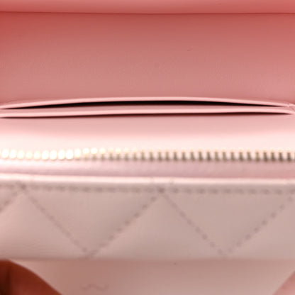 Chanel Caviar Quilted Top Handle Slim Vanity With Chain Light Pink 4 of 10