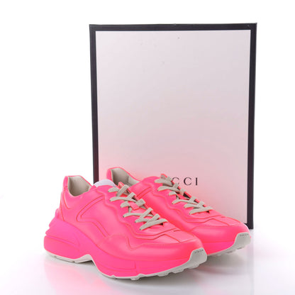 Gucci Calfskin Mens Rhyton Sneakers 9 Fuxia Fluo 9 of 10