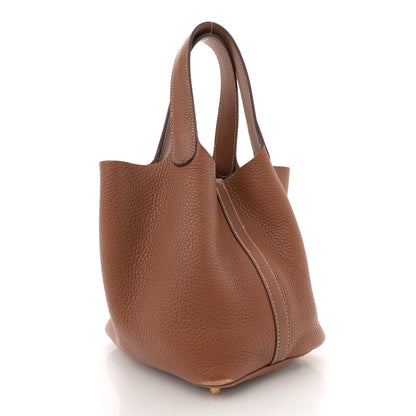 Hermes Taurillon Clemence Picotin Lock 18 PM Gold 3 of 15