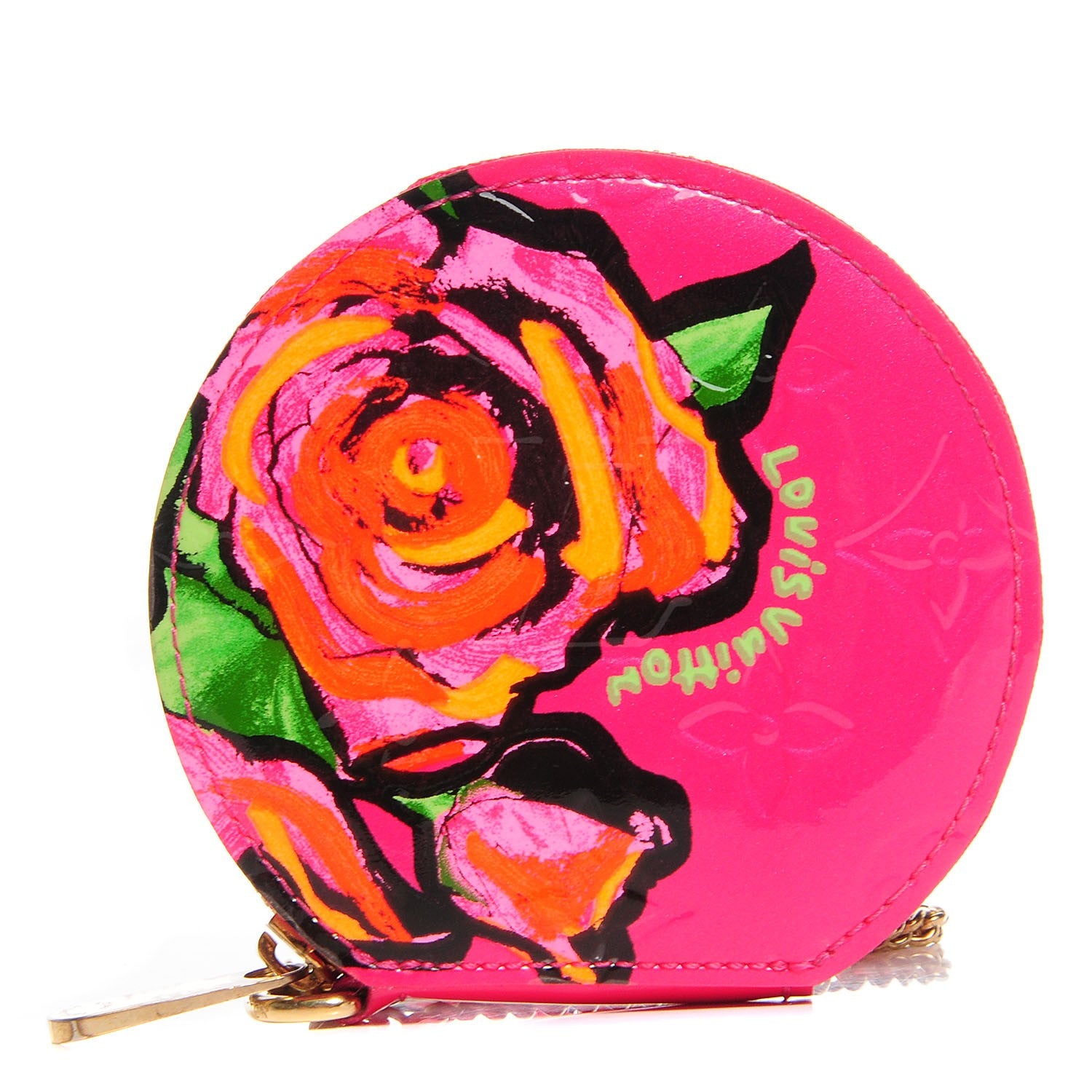 Louis Vuitton Vernis Roses Chapeau Coin Purse Rose Pop 1 of 7