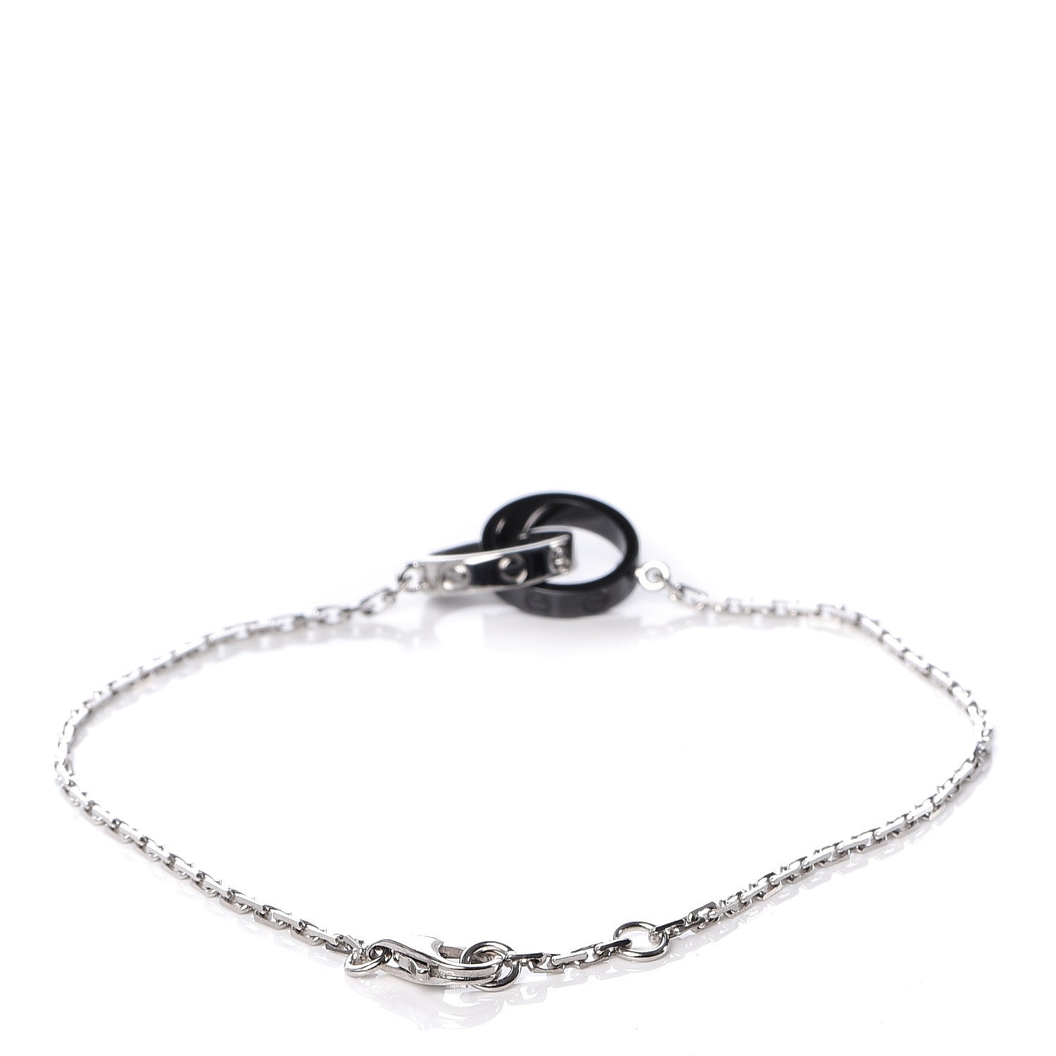 Cartier 18K White Gold Black Ceramic LOVE Bracelet 3 of 6