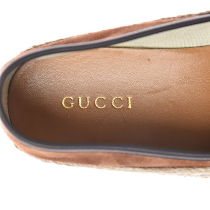 Gucci Suede Mens Horsebit Espadrilles 6 Cocoa 5 of 11
