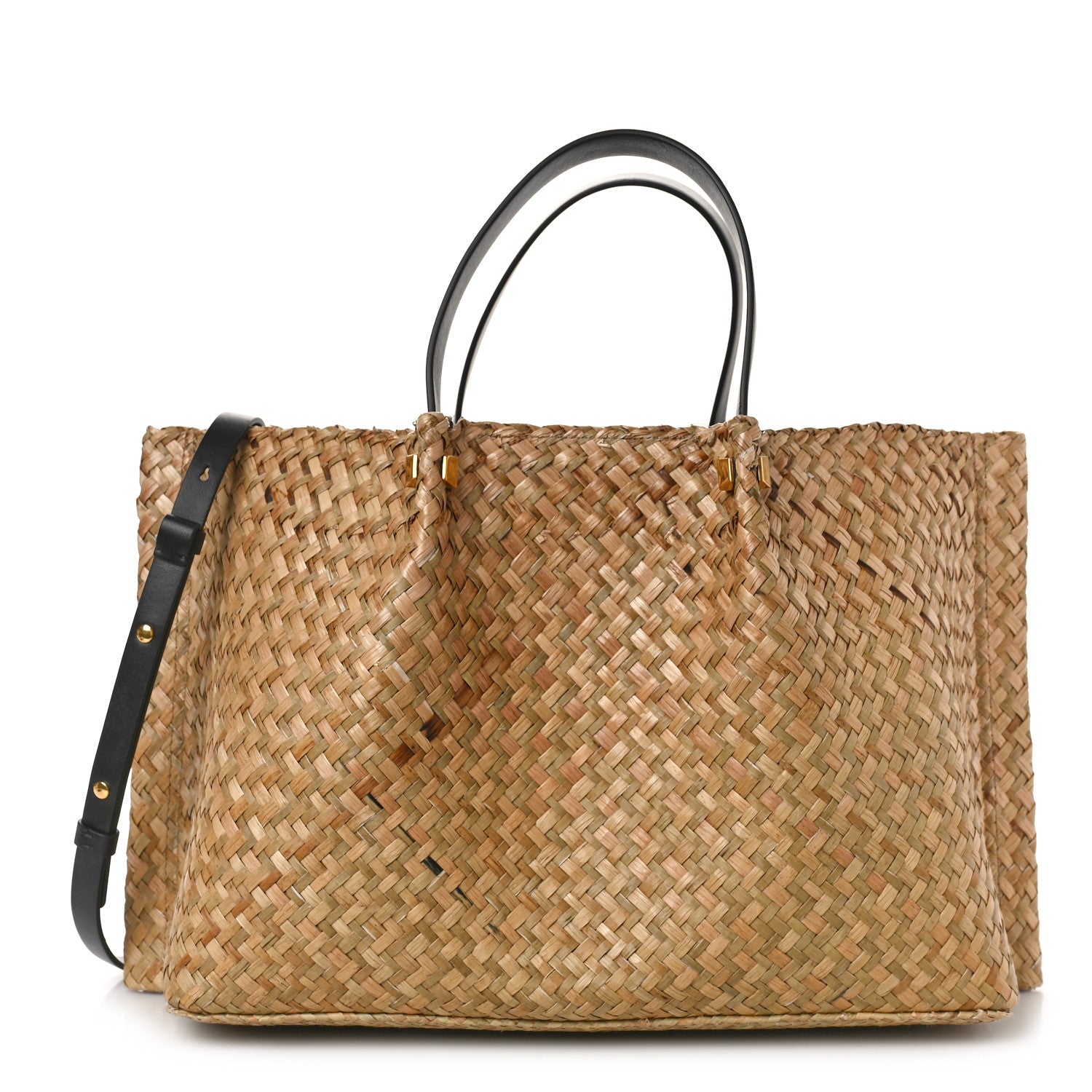 Valentino Garavani Raffia Medium Vlogo Escape Shopper Natural Black Rouge 3 of 10