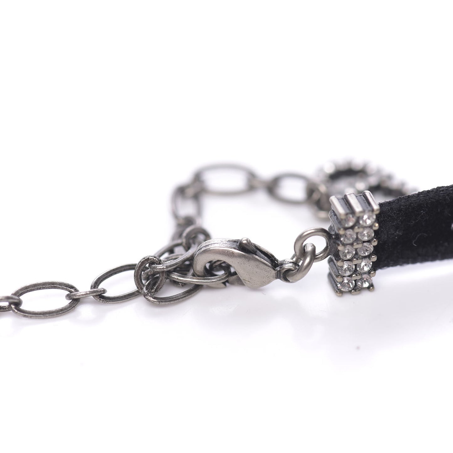 Velvet Crystal DIOR Choker Necklace Black