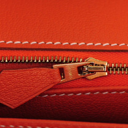 Hermes Epsom Candy Birkin 35 Jaune D'Or Potiron 13 of 25