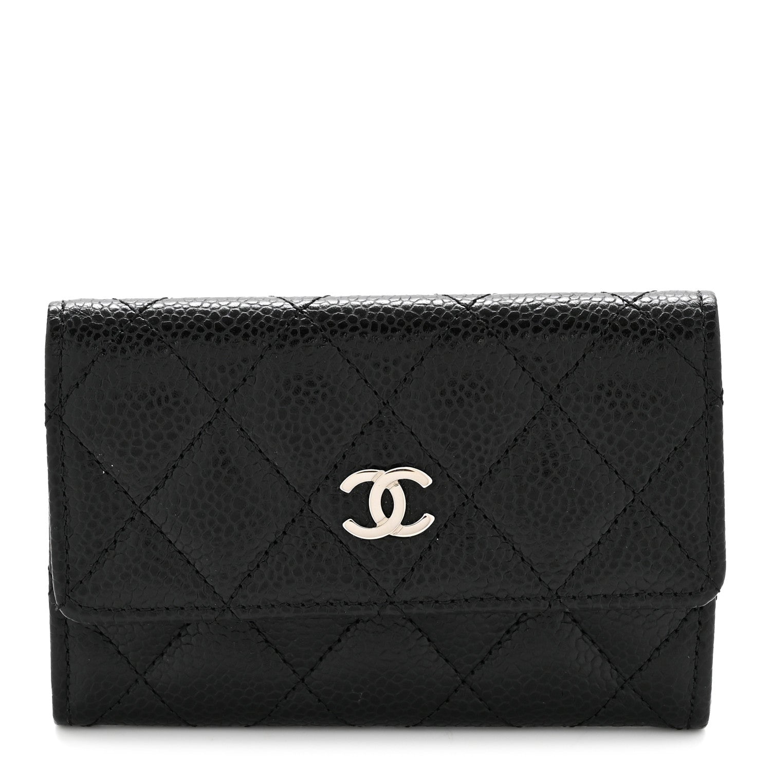 Chanel Caviar Quilted Flap Card Holder Black 1 of 10