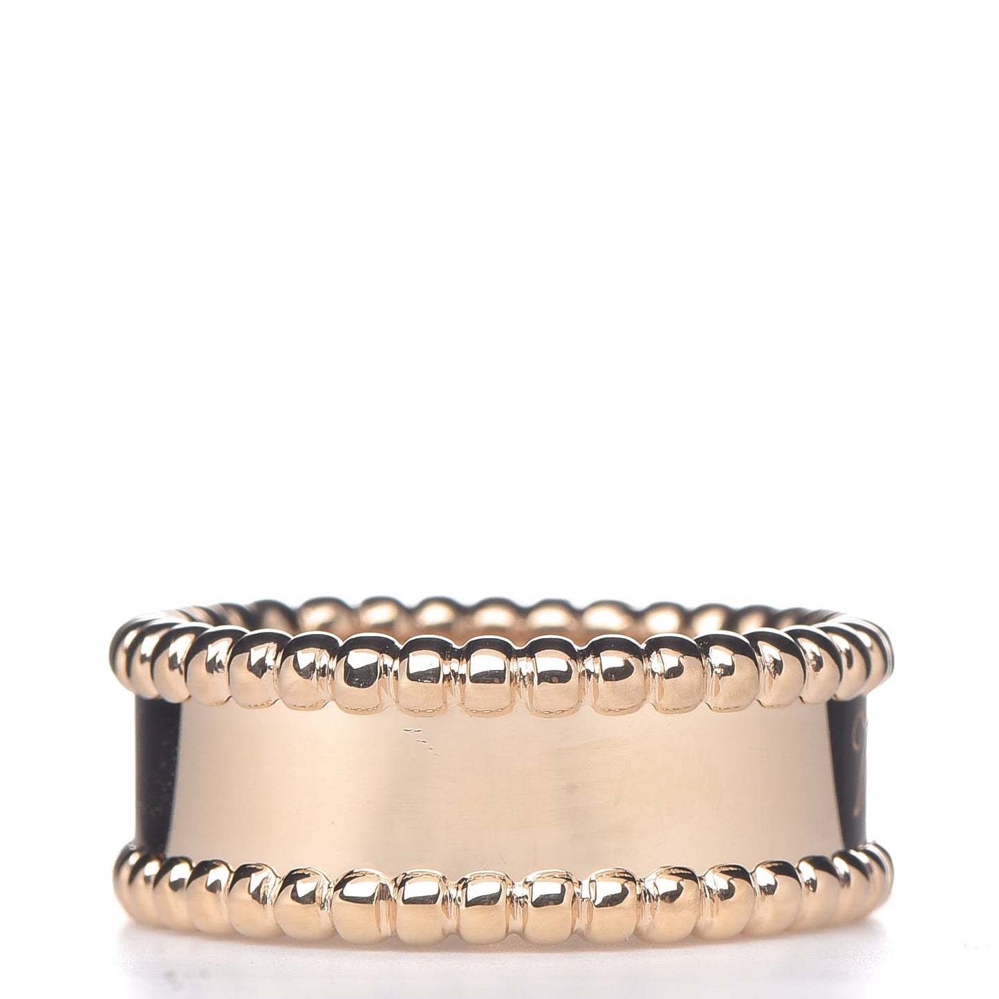 18K Yellow Gold Perlee Signature Ring 51 5.75
