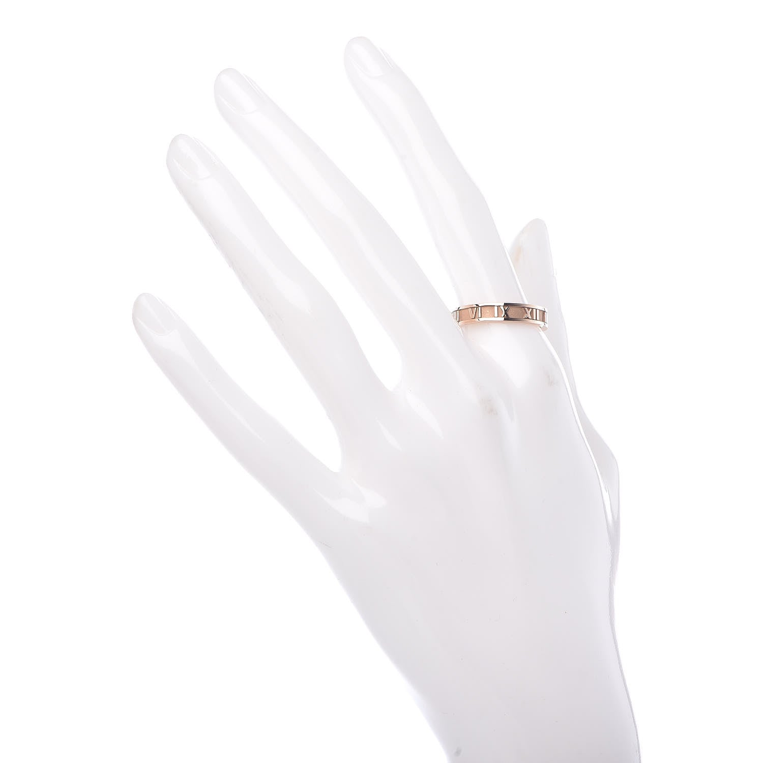 Tiffany 18K Rose Gold Atlas Band Ring 57 8　 2 of 5