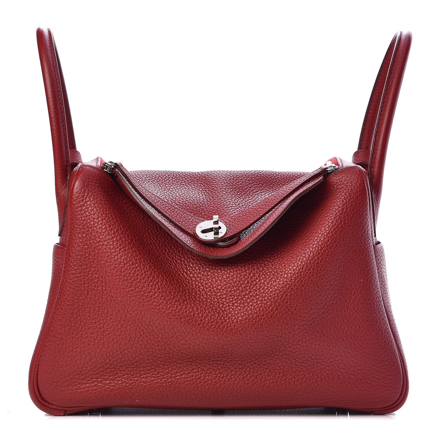 Hermes Taurillon Clemence Lindy 30 Rouge Garance 1 of 14