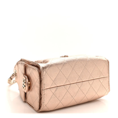 Chanel Metallic Caviar Quilted Mini Chanel 25 Handbag Copper 3 of 9