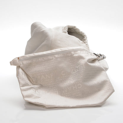 Chanel Distressed Caviar XL Coco Cabas White 8 of 8