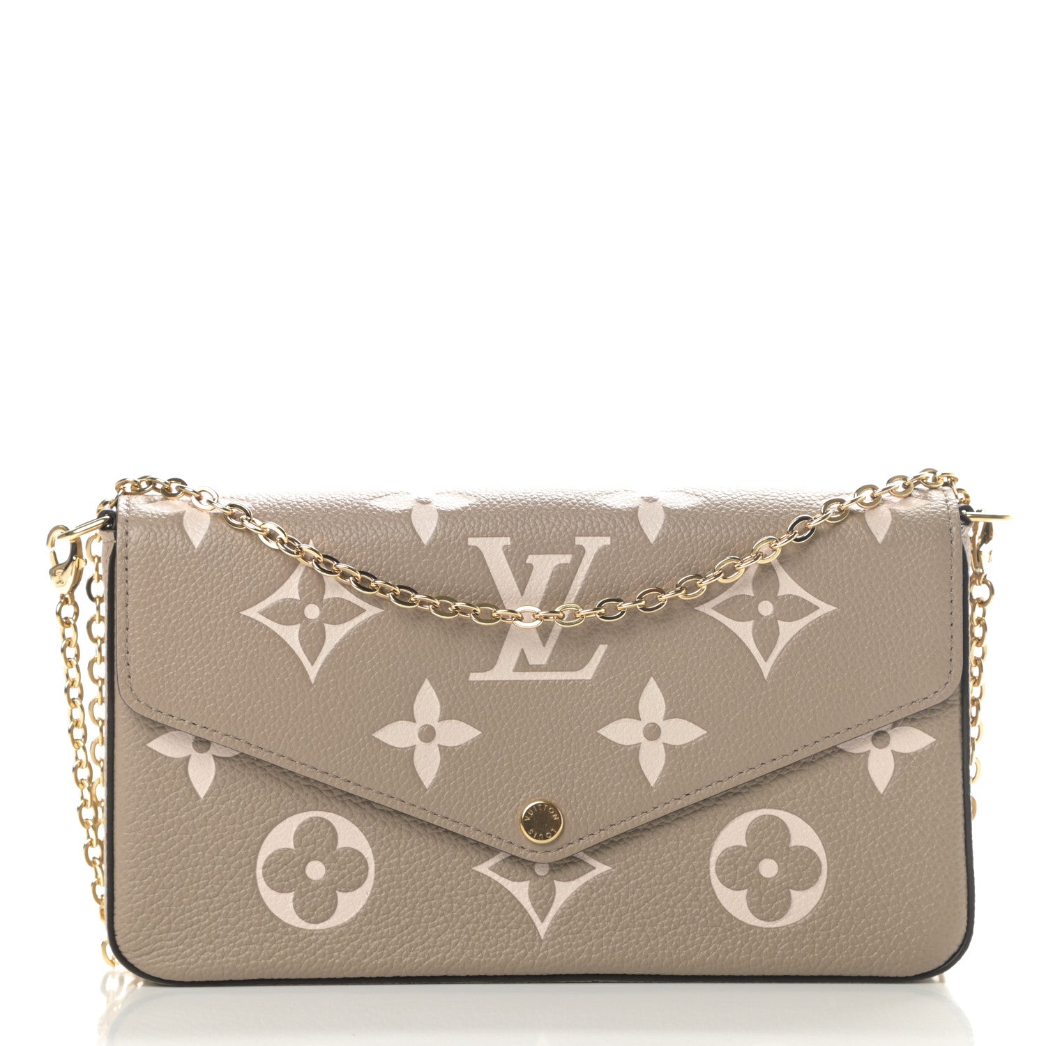 Louis Vuitton Empreinte Monogram Giant Felicie Pochette Tourterelle Creme 3 of 12