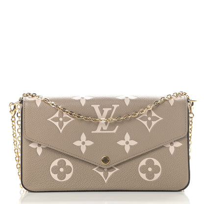 Louis Vuitton Empreinte Monogram Giant Felicie Pochette Tourterelle Creme 3 of 12