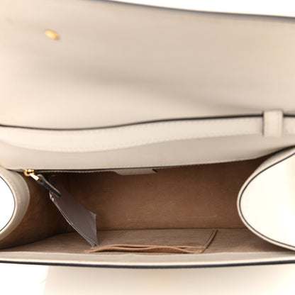 Gucci Calfskin Web Medium Sylvie Top Handle Bag White 5 of 15
