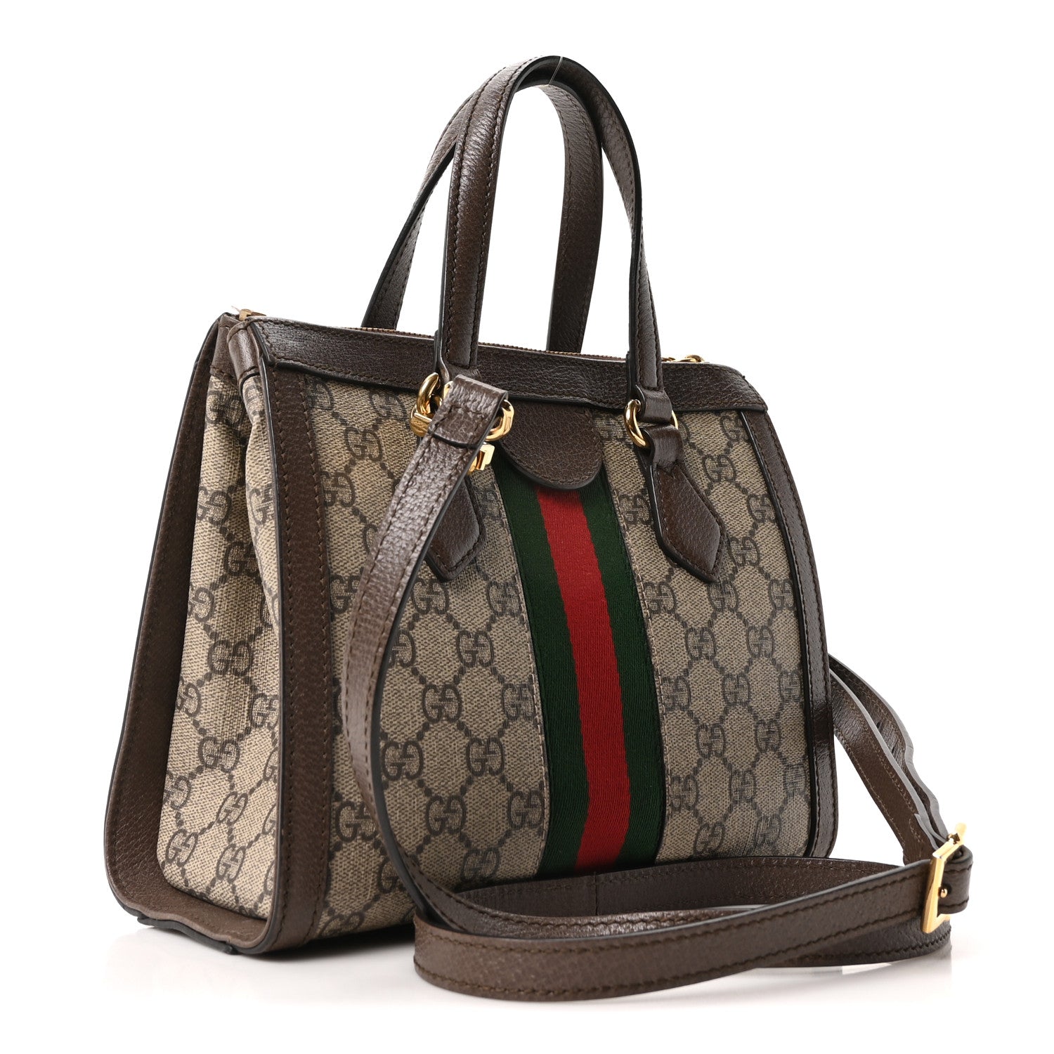 Gucci GG Supreme Monogram Small Ophidia Tote Bag Brown 3 of 10