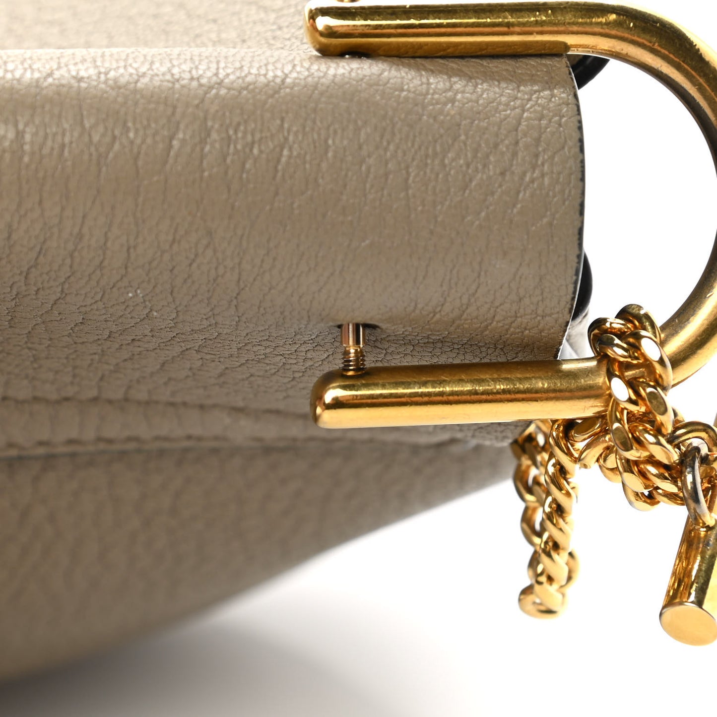 Grained Lambskin Drew Shoulder Bag Motty Grey